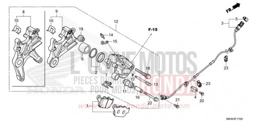 PINZA FRENO POSTERIORE NC750XDM di 2021